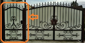 Кованая калитка в комплекте с воротами